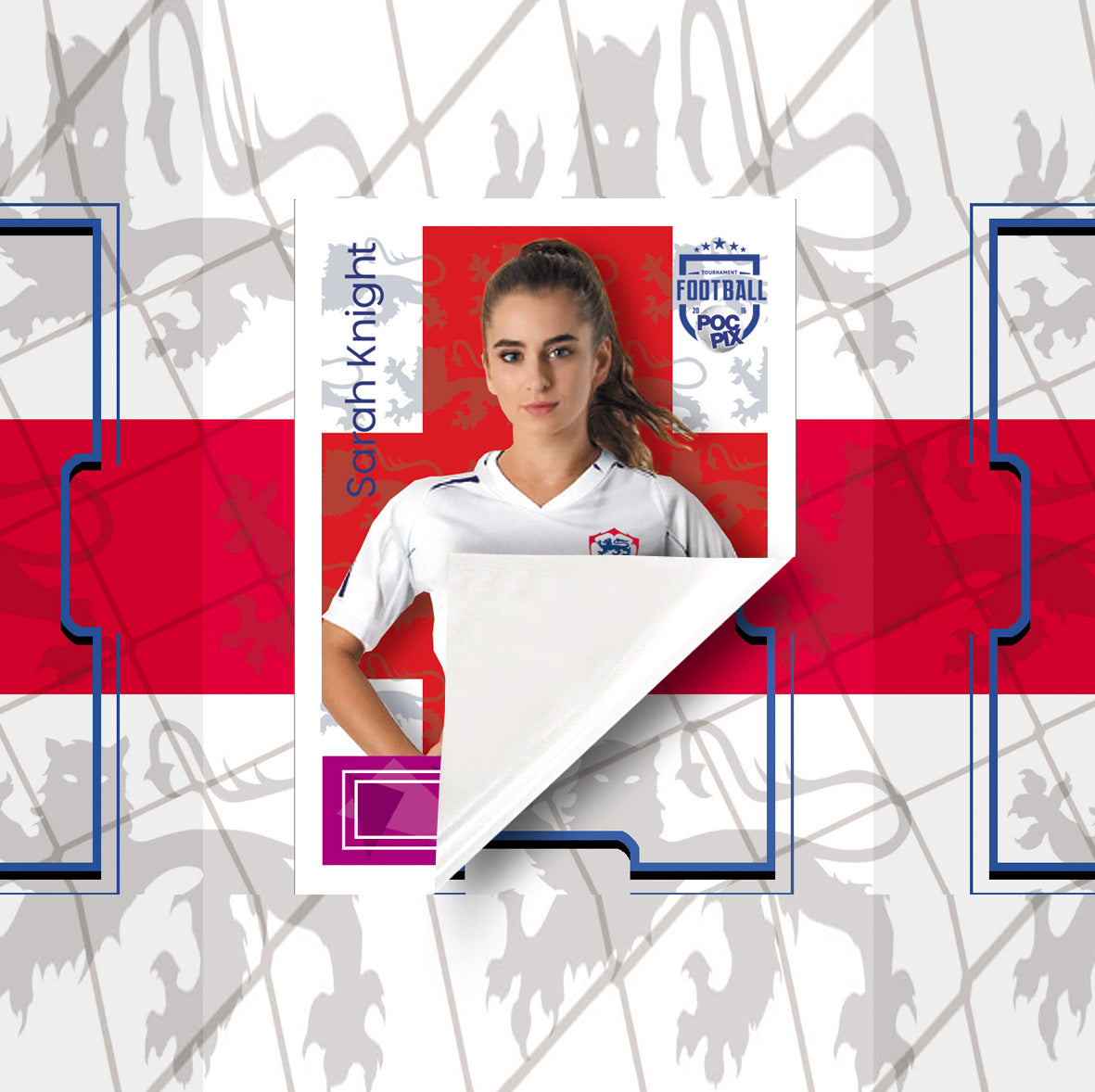 Sticker Poster : Team Sheet : Teams or All-Stars : England Squad