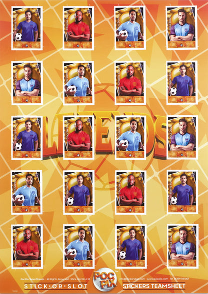 Sticker Poster : Team Sheet : Teams or All-Stars : Legends