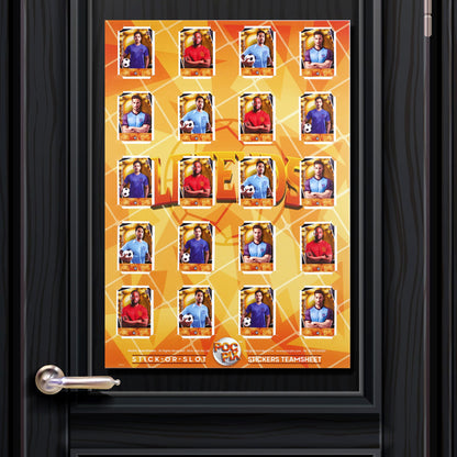 Sticker Poster : Team Sheet : Teams or All-Stars : Legends