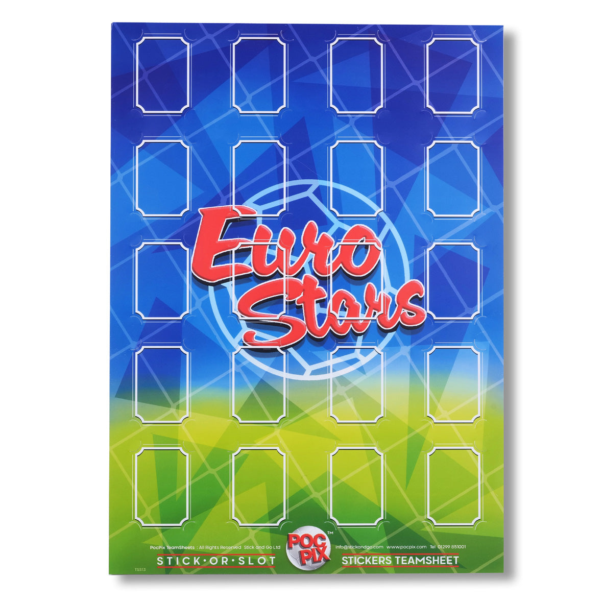 Sticker Poster : Team Sheet : Teams or All-Stars : Euro / UEFA