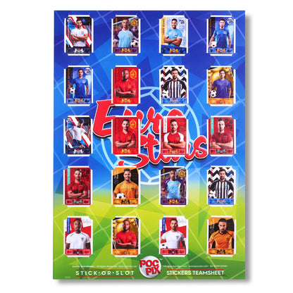Sticker Poster : Team Sheet : Teams or All-Stars : Euro / UEFA