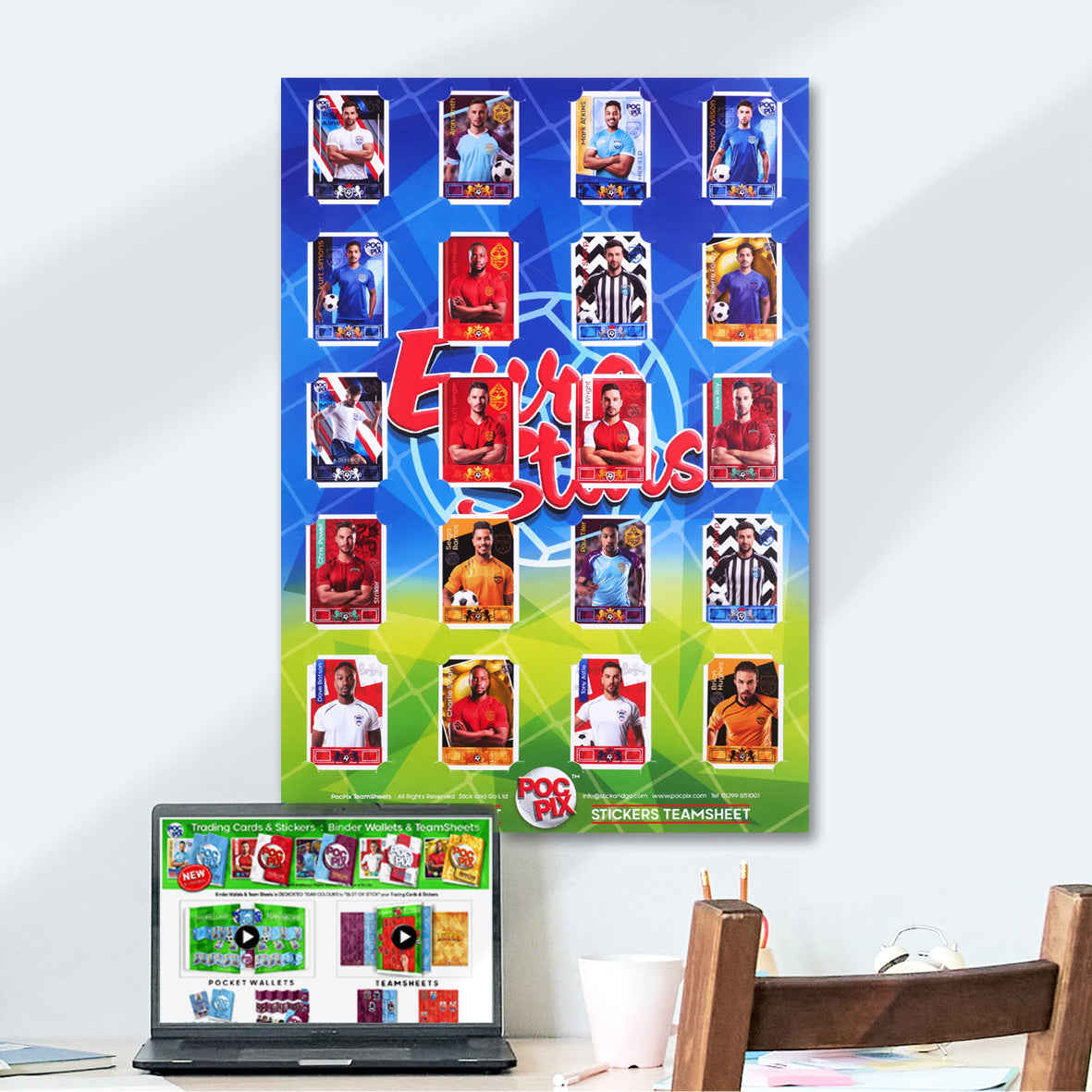 Sticker Poster : Team Sheet : Teams or All-Stars : Euro / UEFA