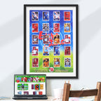 Sticker Poster : Binder Wall Sheet : Teams or All-Stars : Euro / UEFA