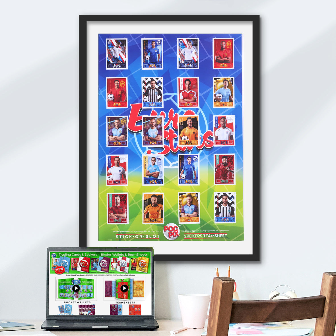 Sticker Poster : Team Sheet : Teams or All-Stars : Euro / UEFA