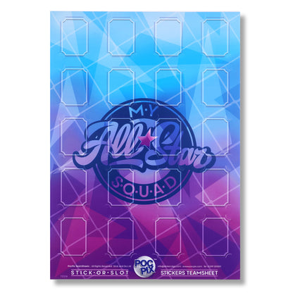 Sticker Poster : Team Sheet : Teams or All-Stars : Dream Team