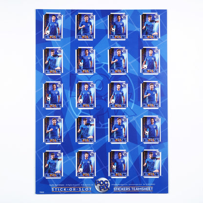 Sticker Poster : Team Sheet : Teams or All-Stars : Royal Blue