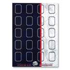 Football Sticker Poster : Binder Wall Sheet - Teams or All-Stars - Navy Blue &amp; White
