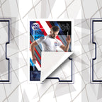Football Sticker Poster : Binder Wall Sheet - Teams or All-Stars - Navy Blue &amp; White
