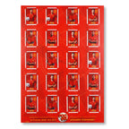 Football Sticker Posters : Team Sheet - Teams or All-Stars - Red & Gold