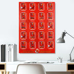 Football Sticker Posters : Team Sheet - Teams or All-Stars - Red & Gold