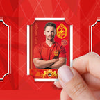 Football Sticker Posters : Team Sheet - Teams or All-Stars - Red & Gold