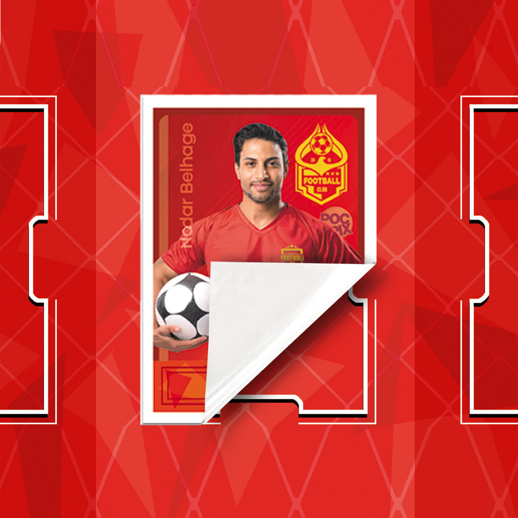 Football Sticker Posters : Team Sheet - Teams or All-Stars - Red & Gold