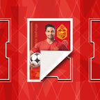 Football Sticker Posters : Team Sheet - Teams or All-Stars - Red & Gold