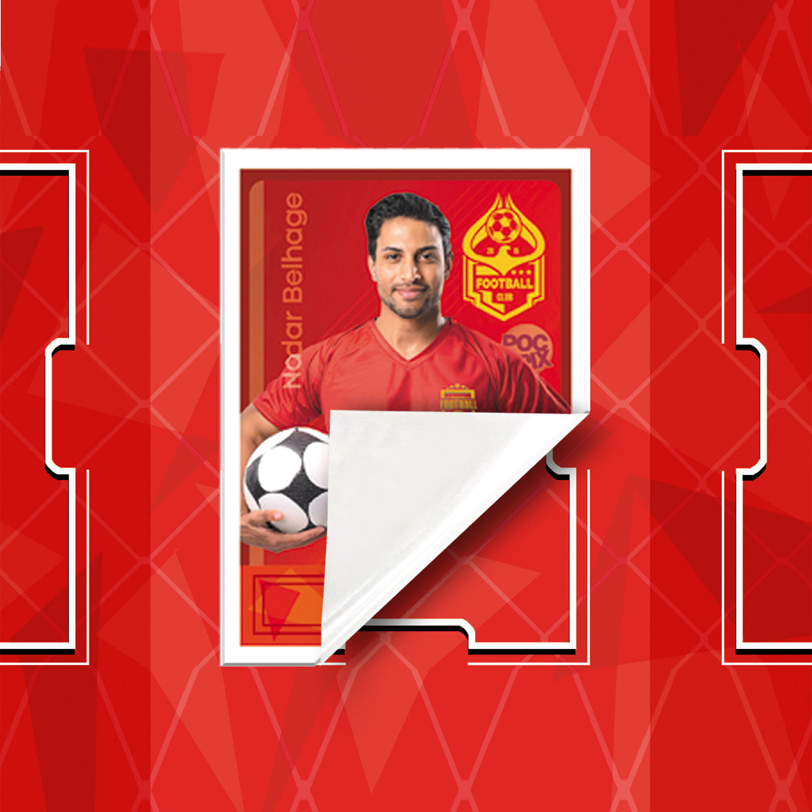 Football Sticker Posters : Team Sheet - Teams or All-Stars - Red & Gold