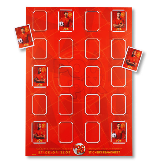 Sticker Posters : Team Sheet : Teams or All-Stars : Red & Gold