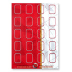 Football Sticker Poster : Team Sheet - Teams or All-Stars - Red & White