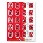 Football Sticker Poster : Team Sheet - Teams or All-Stars - Red & White