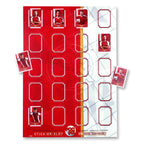 Football Sticker Poster : Team Sheet - Teams or All-Stars - Red & White