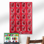 Football Sticker Poster : Team Sheet - Teams or All-Stars - Red