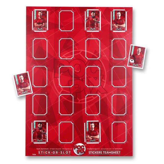 Sticker Poster : Team Sheet : Teams or All-Stars : Red