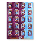 Football Sticker Poster : Team Sheet - Teams or All-Stars - Claret & Blue