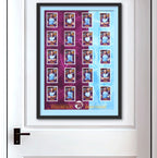 Football Sticker Poster : Team Sheet - Teams or All-Stars - Claret & Blue