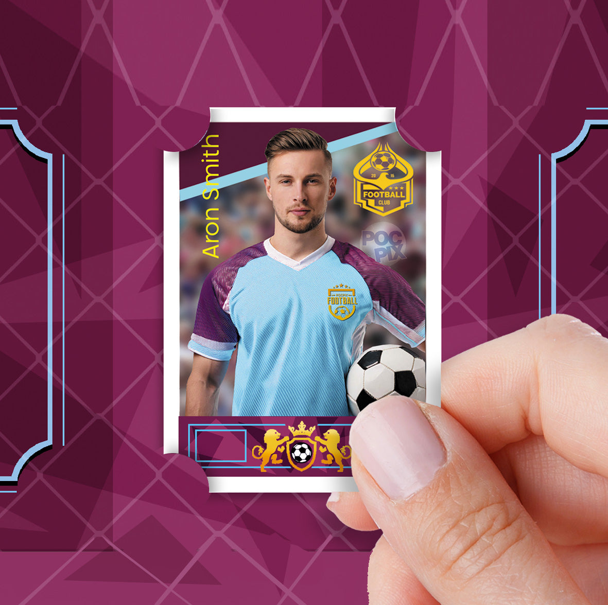 Sticker Poster : Team Sheet : Teams or All-Stars : Claret & Blue