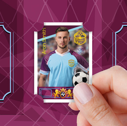 Sticker Poster : Team Sheet : Teams or All-Stars : Claret & Blue