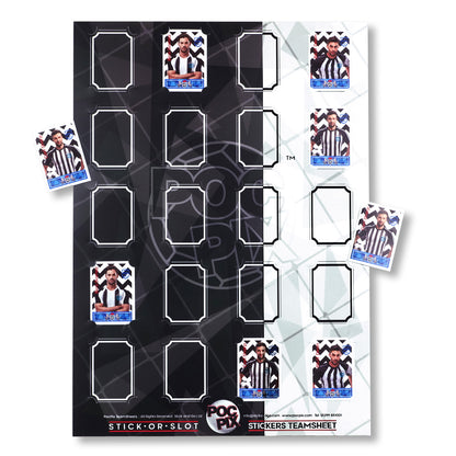 Sticker Poster : Team Sheet : Teams or All-Stars : Black & White