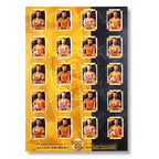 Football Sticker Poster : Team Sheet - Teams or All-Stars - Orange / Gold & Black