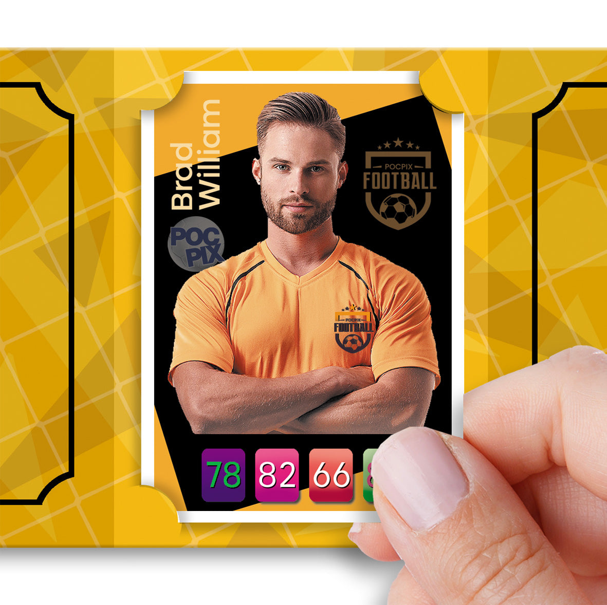 Fits standard size TCG cards in this compact trading card display album in gold black orange yellow club colours